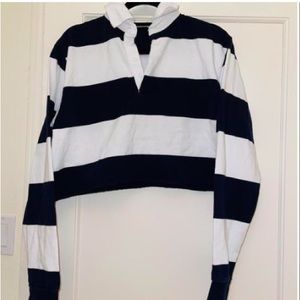 Brandy Melville cropped rugby shirt